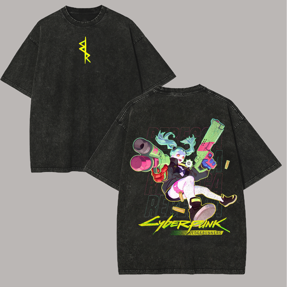 Cyberpunk: Edgerunners Printed Unisex Washed T-Shirt