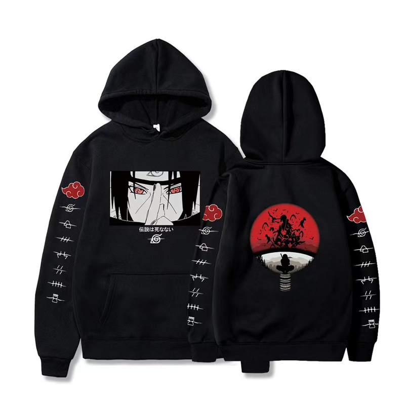 Naruto Printed Washed   Hoodie- Unisex