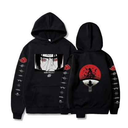 Naruto Printed Washed   Hoodie- Unisex
