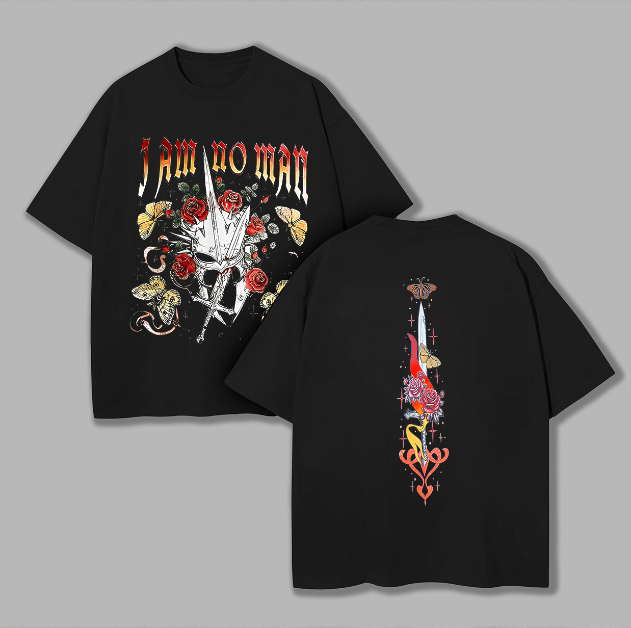 The Lord of the Rings I Am No Man Printed Unisex Oversized T-shirt