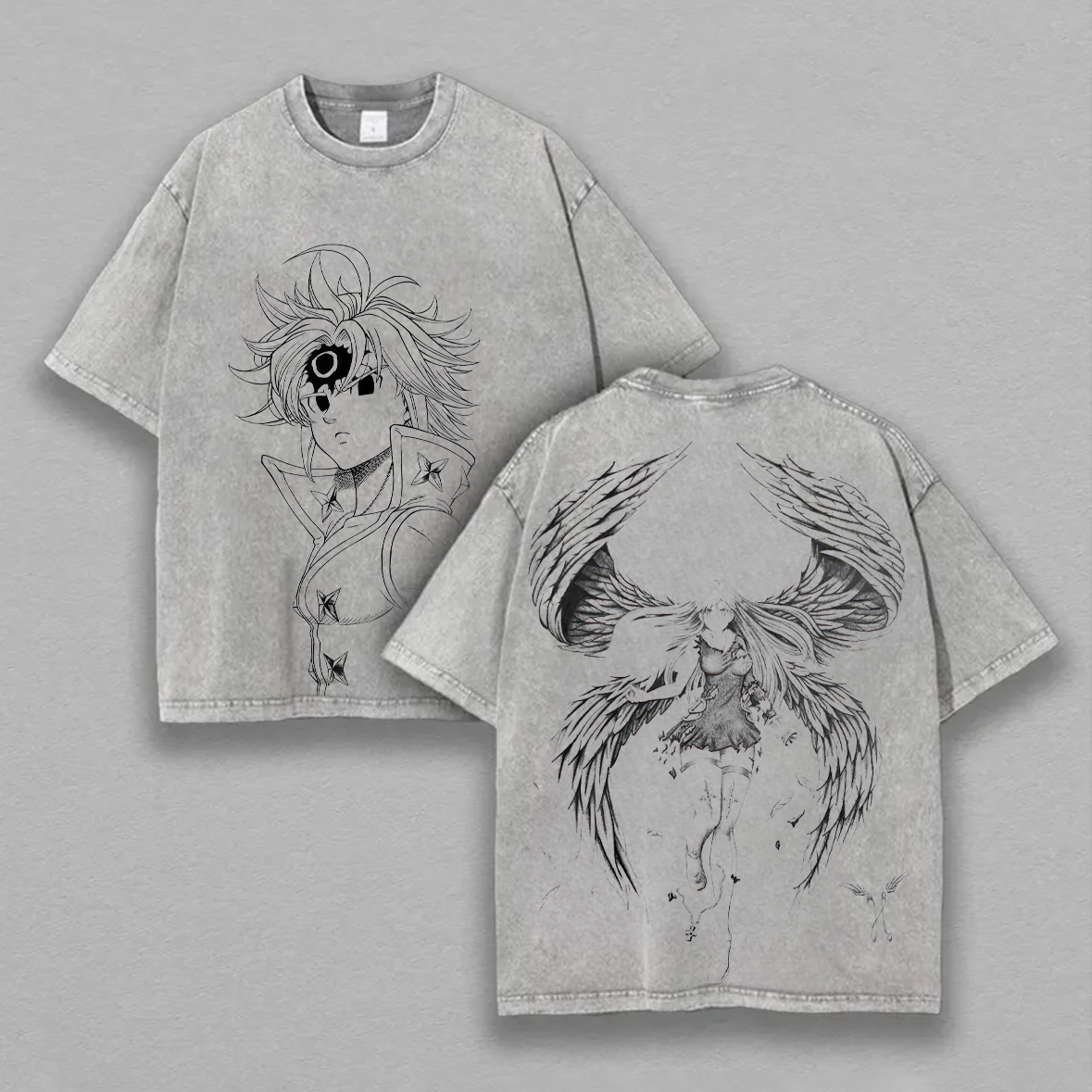 The Seven Deadly Sins Printed Unisex Washed T-Shirt