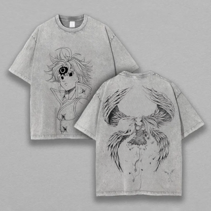 The Seven Deadly Sins Printed Unisex Washed T-Shirt