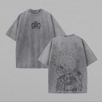 Naruto Uzumaki Printed Unisex Washed T-Shirt