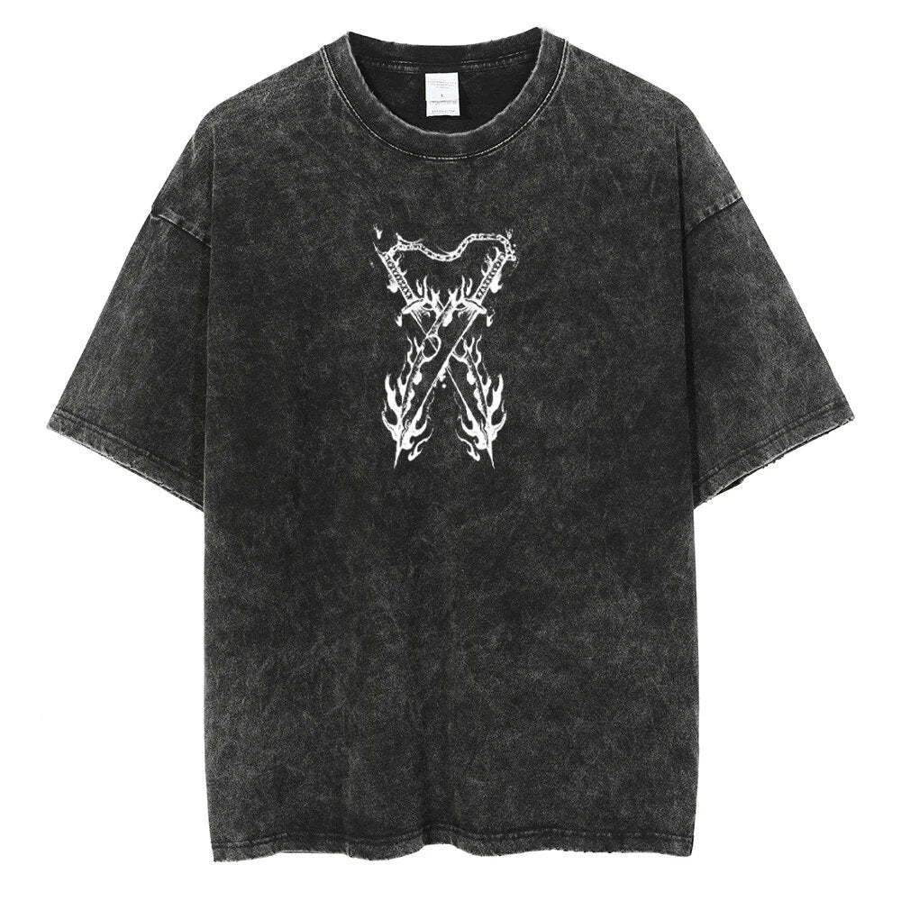 Demon Slayer Uzui Tengen Oversize Washed T-Shirt- Unisex