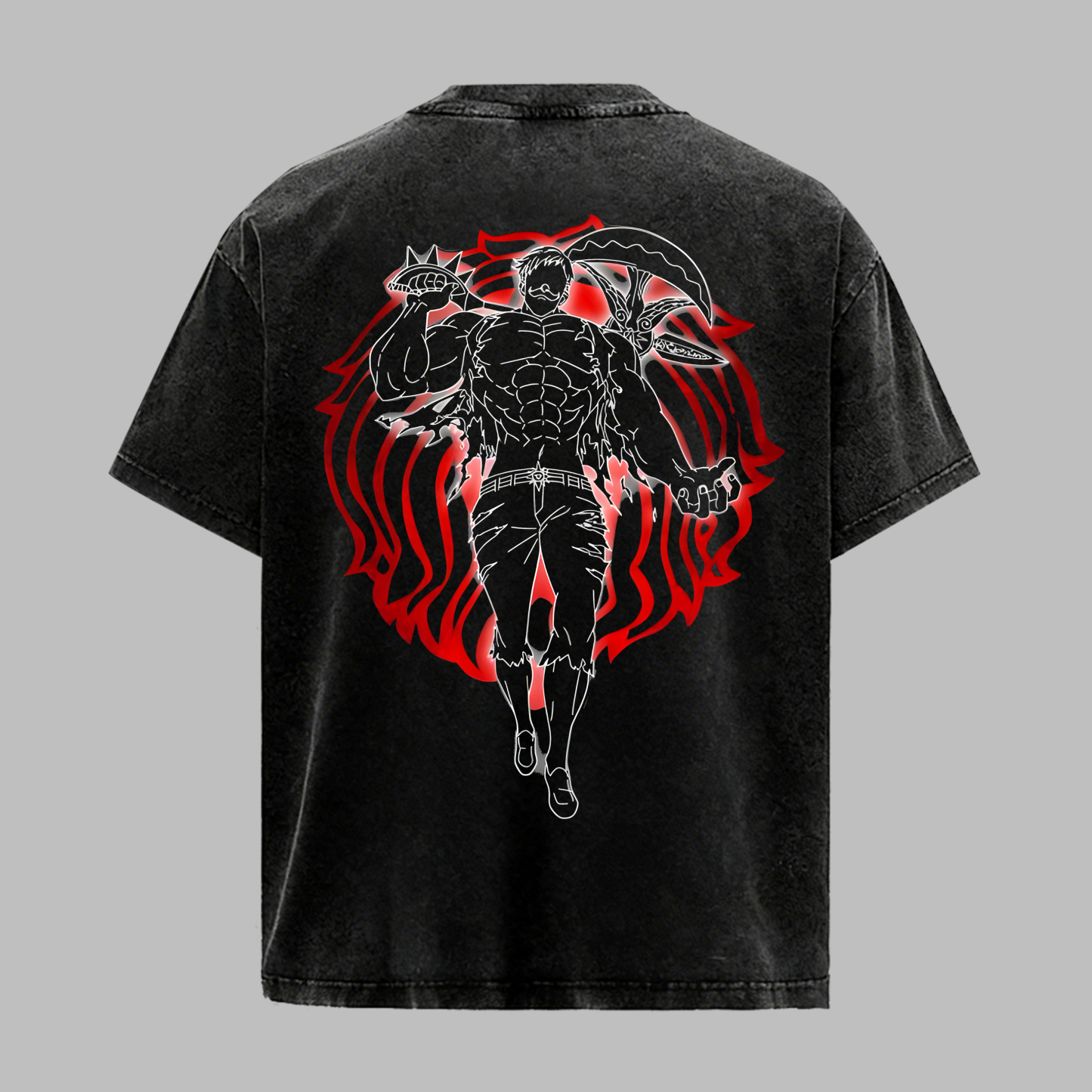 Seven deadly sins Escanor Printed Unisex Washed T-Shirt