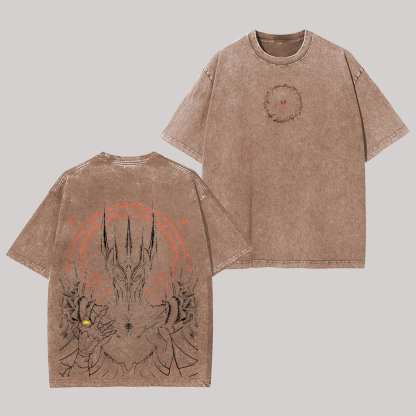 The Lord Of The Rings Sauron Unisex Washed T-Shirt