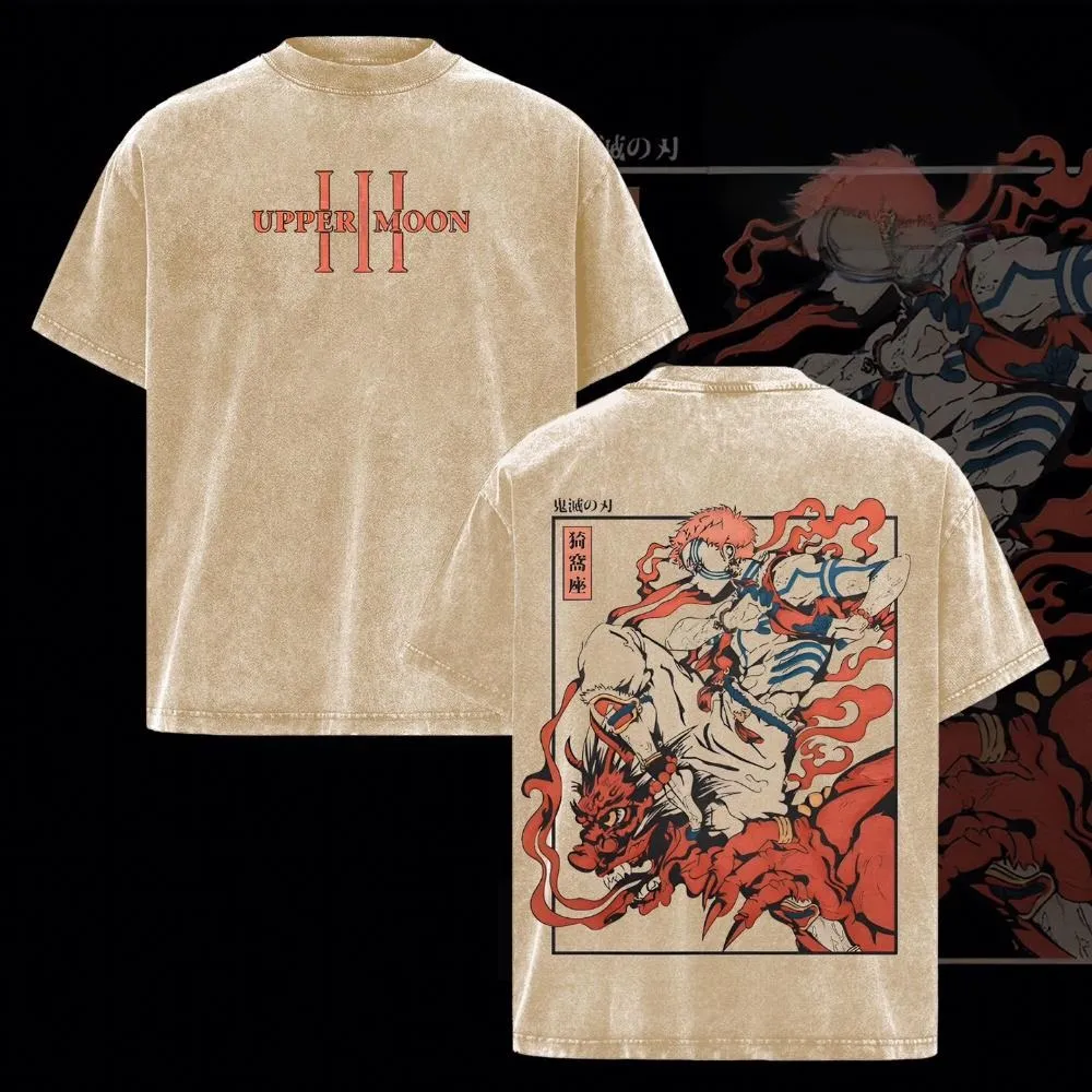 Demon Slayer Akaza Unisex Washed T-Shirt