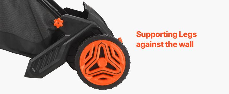 VEVOR Push Lawn Sweeper, 21inch Leaf & Grass Collector, Heavy Duty Thickened Steel Durable to Use with Large Capacity 3.5 cu. ft. Mesh Collection Hopper Bag, 2 Spinning Brushes