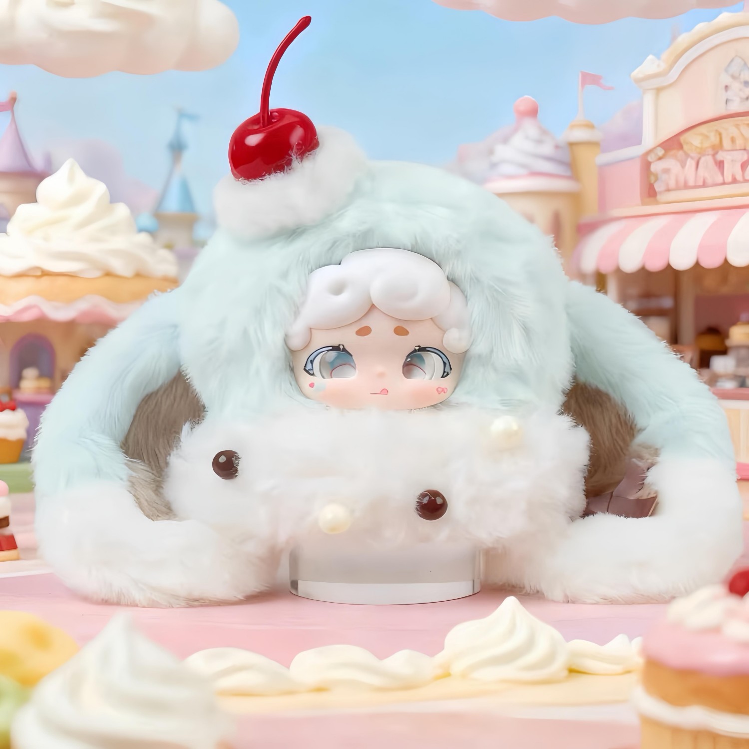 LuckyDeerNai Mini Dreamy Bunny Plush Ice Cream