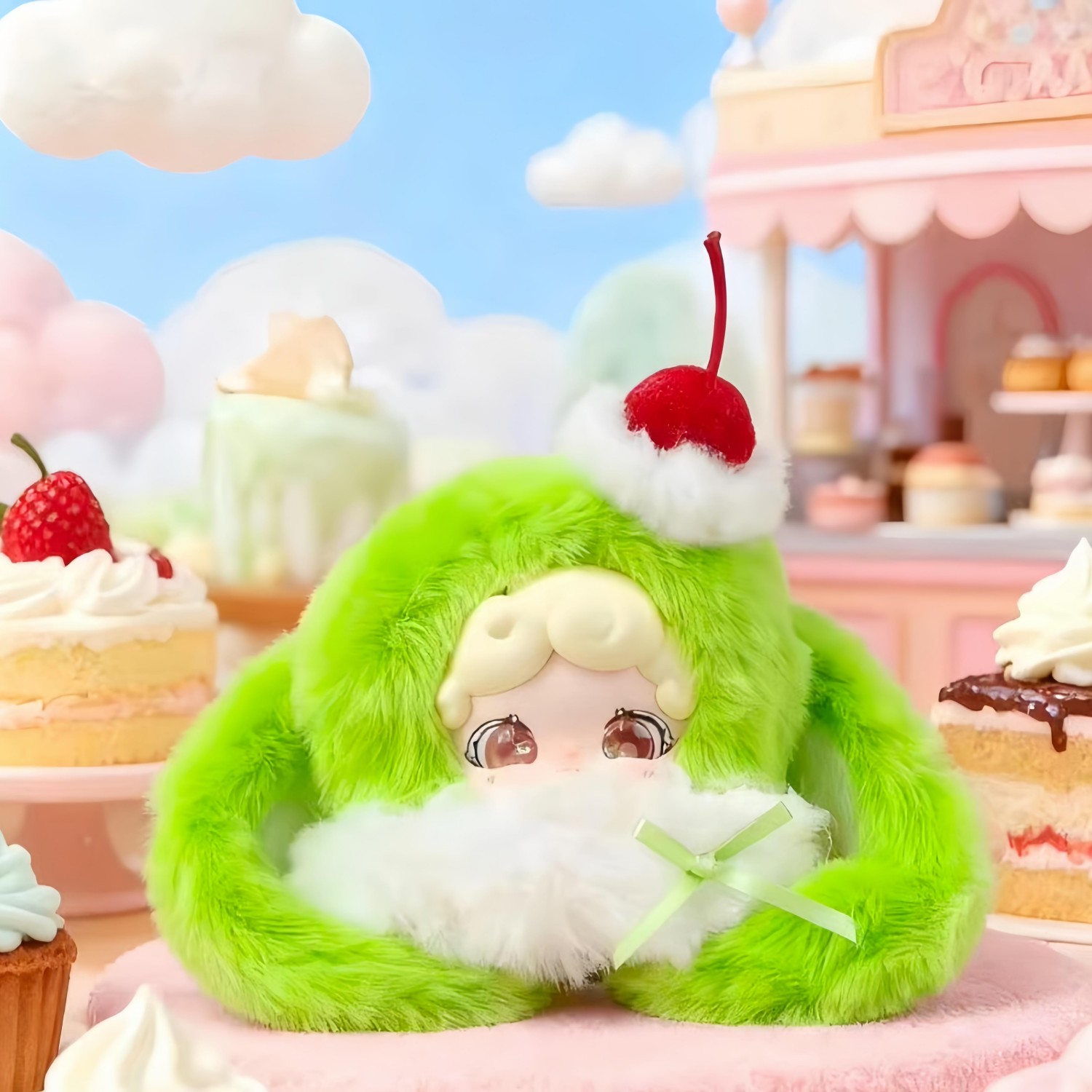 LuckyDeerNai Mini Dreamy Bunny Plush Ice Cream