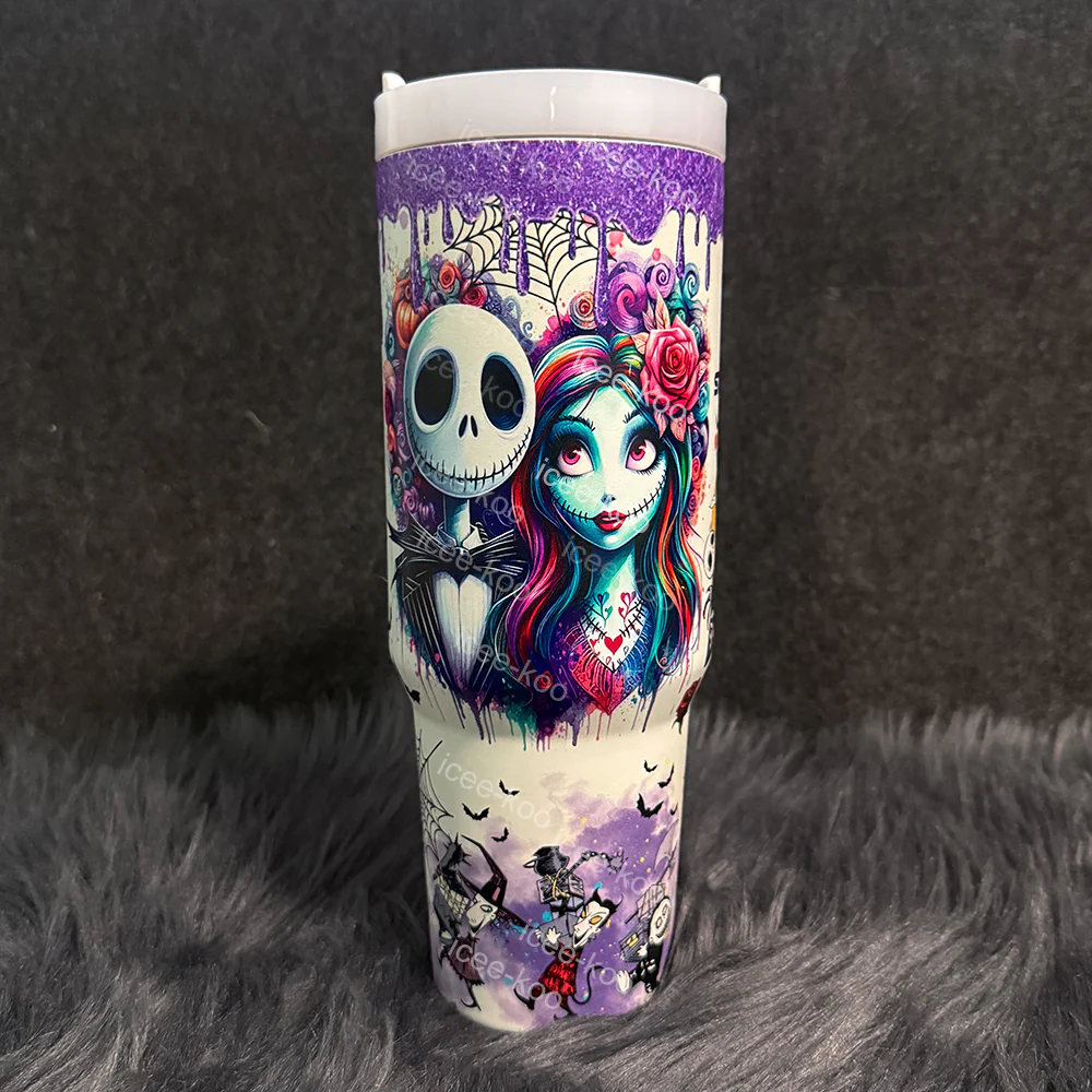 Jack and Sally In-Car Insulated  1200ml Tumbler（Free keychain for the first 100 orders )