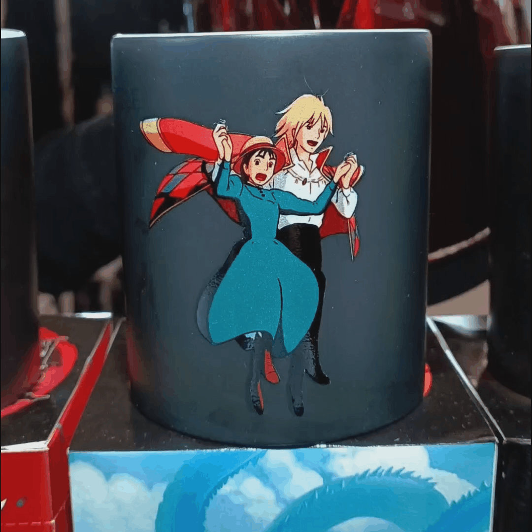 Love each other in the castle heat sensitive color changing mug