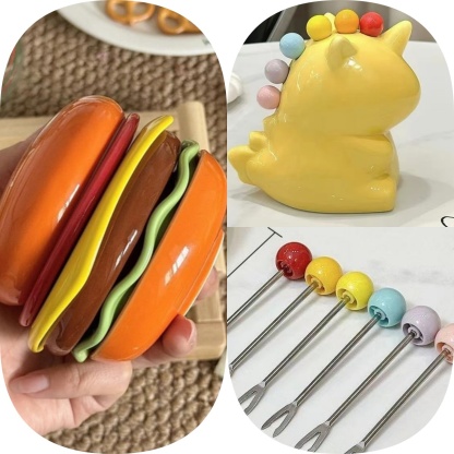 Burger shaped bowl and plate creative tableware combination