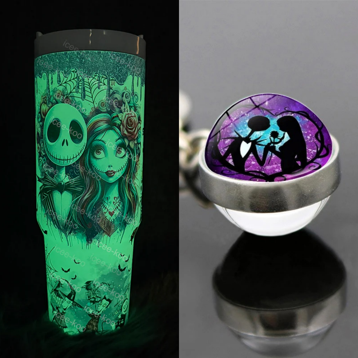 Christmas Eve Jack In-Car Insulated  1200ml  Luminous Glow Tumbler（Free keychain for the first 100 orders )