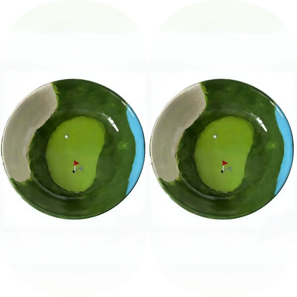 Hand-Painted Golf Bowl