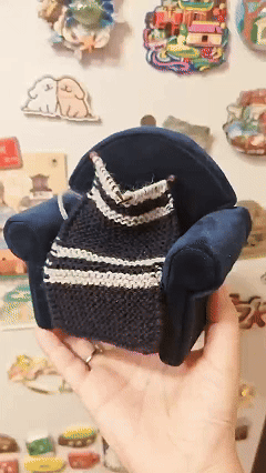 Handmade Mini Collector's Edition Magic Sofa (Fridge Magnet Keychain Ornament)