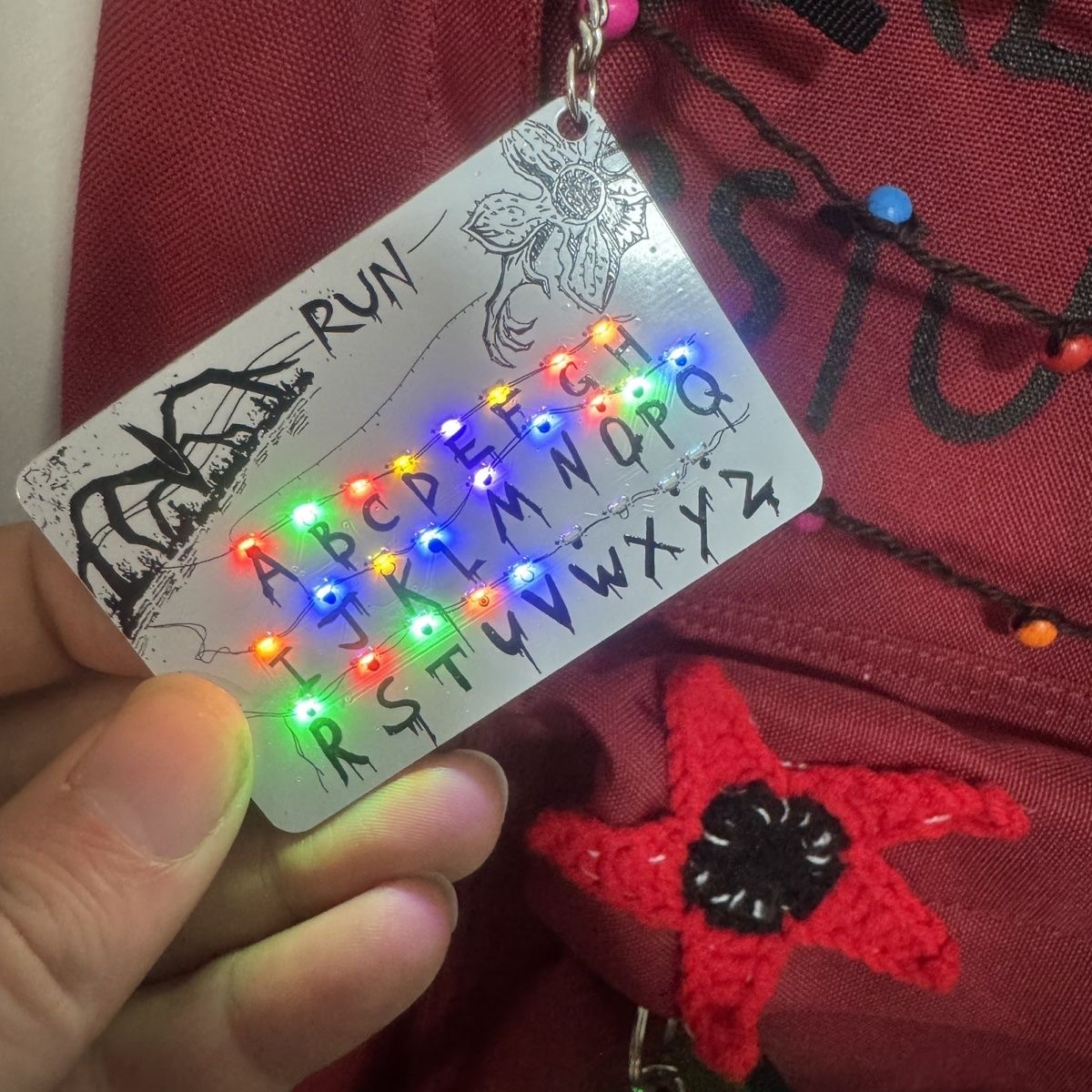 Stranger Things luminous flashing light keychain