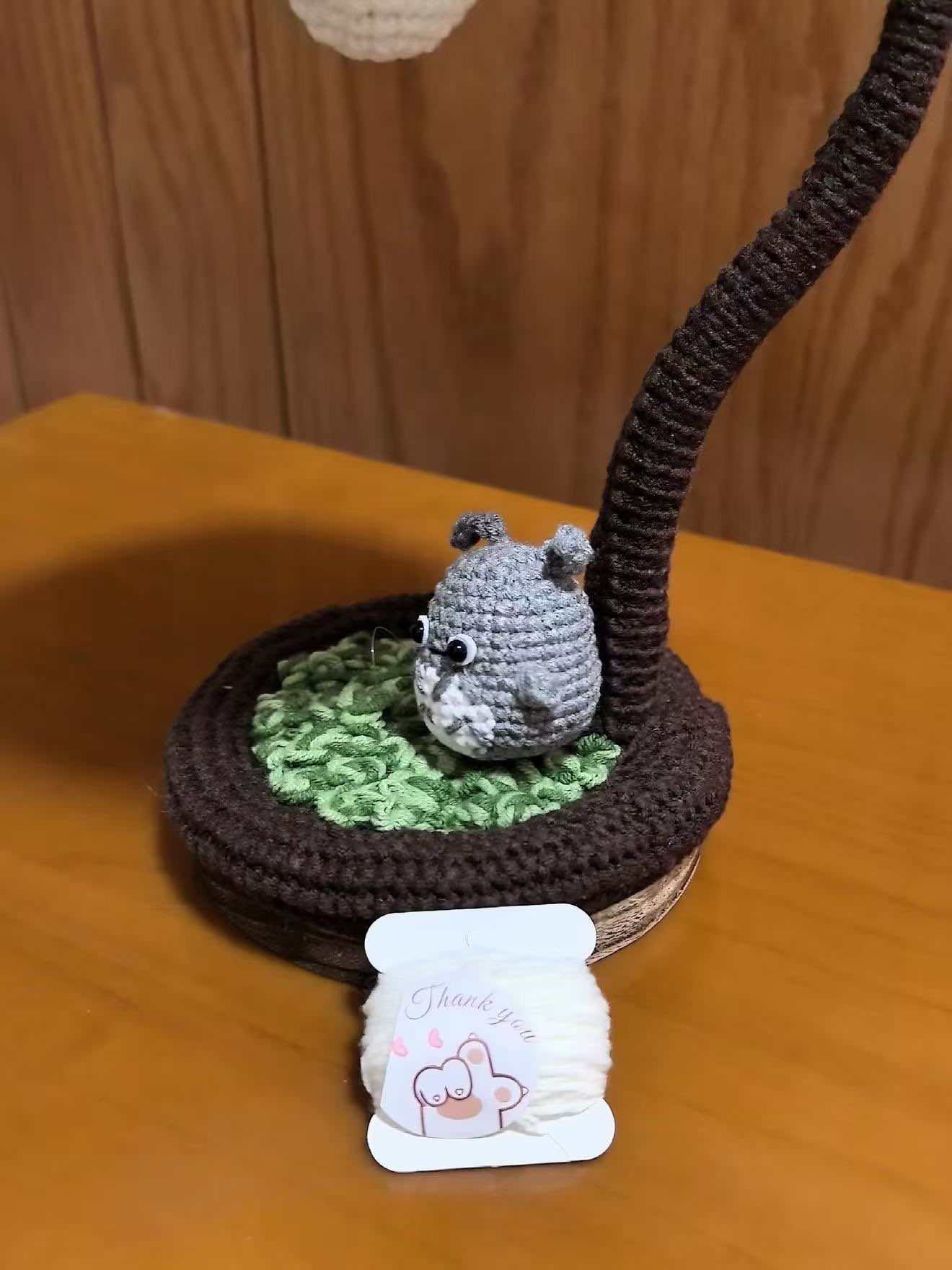 Floating Totoro Hand-Crocheted Night Light