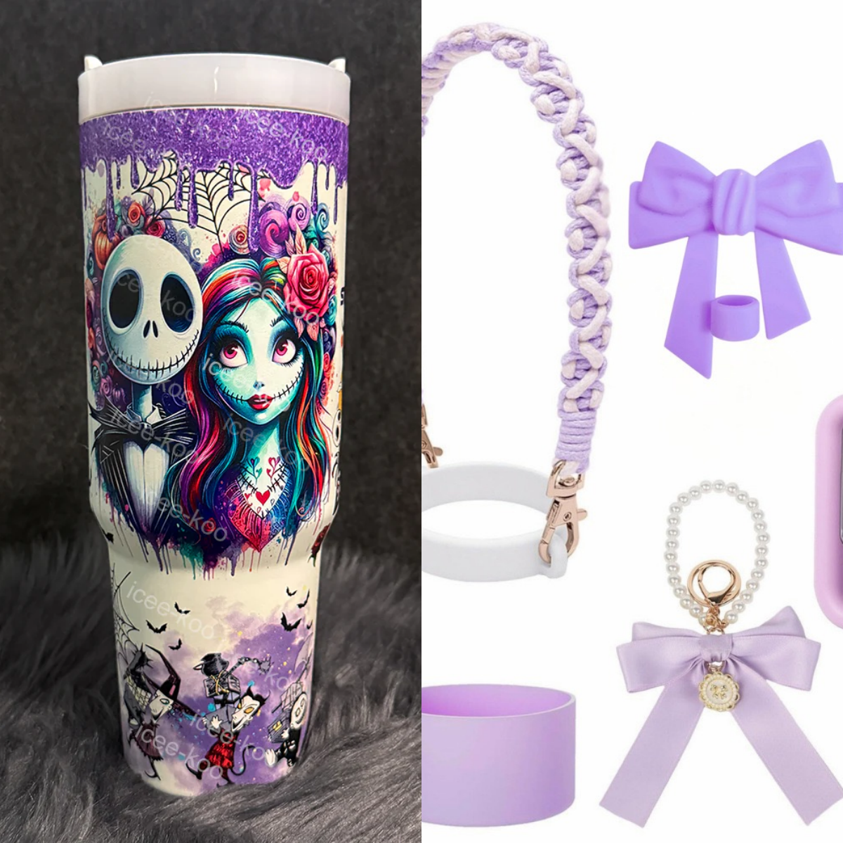 Christmas Eve Jack In-Car Insulated  1200ml  Luminous Glow Tumbler（Free keychain for the first 100 orders )