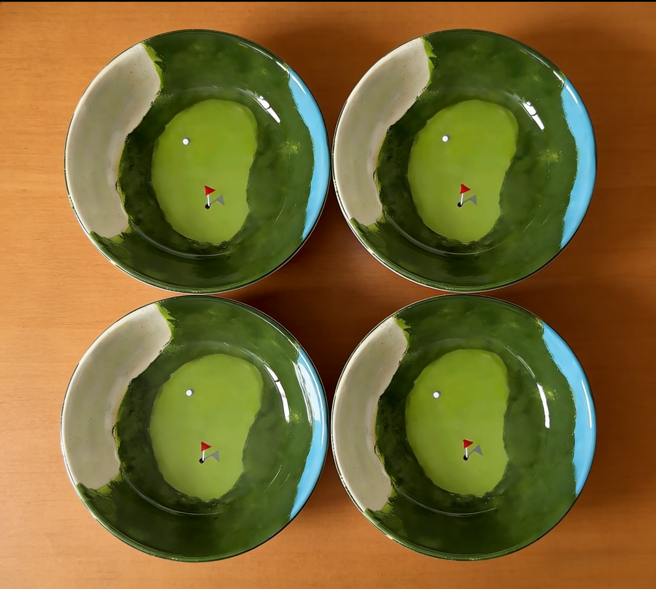 Hand-Painted Golf Bowl