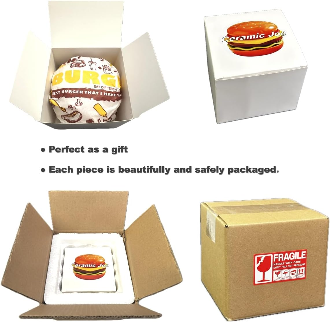 Burger shaped bowl and plate creative tableware combination