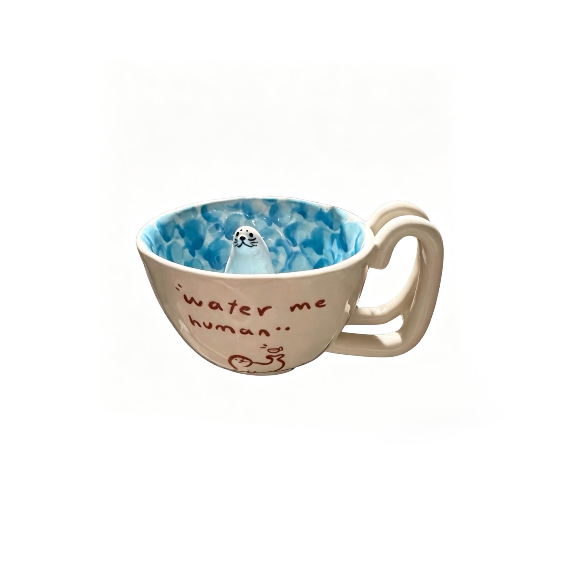 Swimming Seal Ceramic Mug