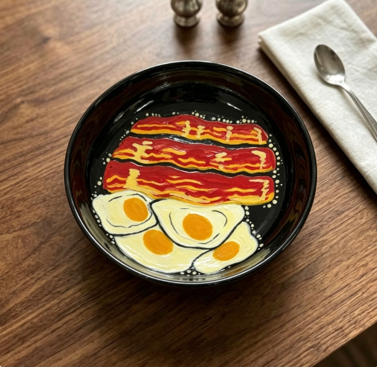 Hand-Painted Calcifer Bowl