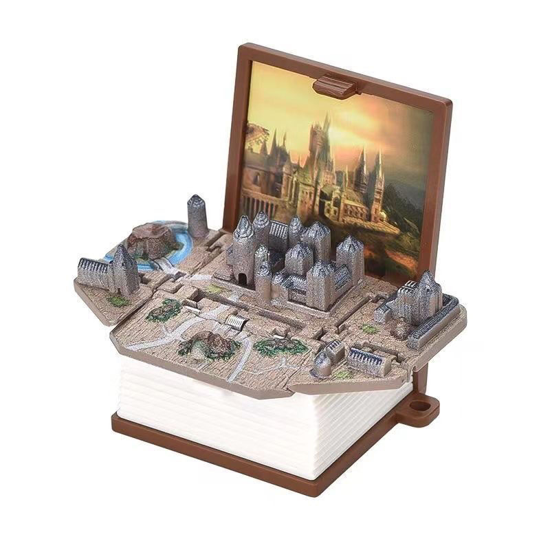 3D book castle three-dimensional keychain