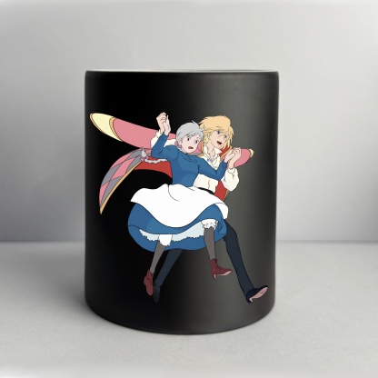 Love each other in the castle heat sensitive color changing mug