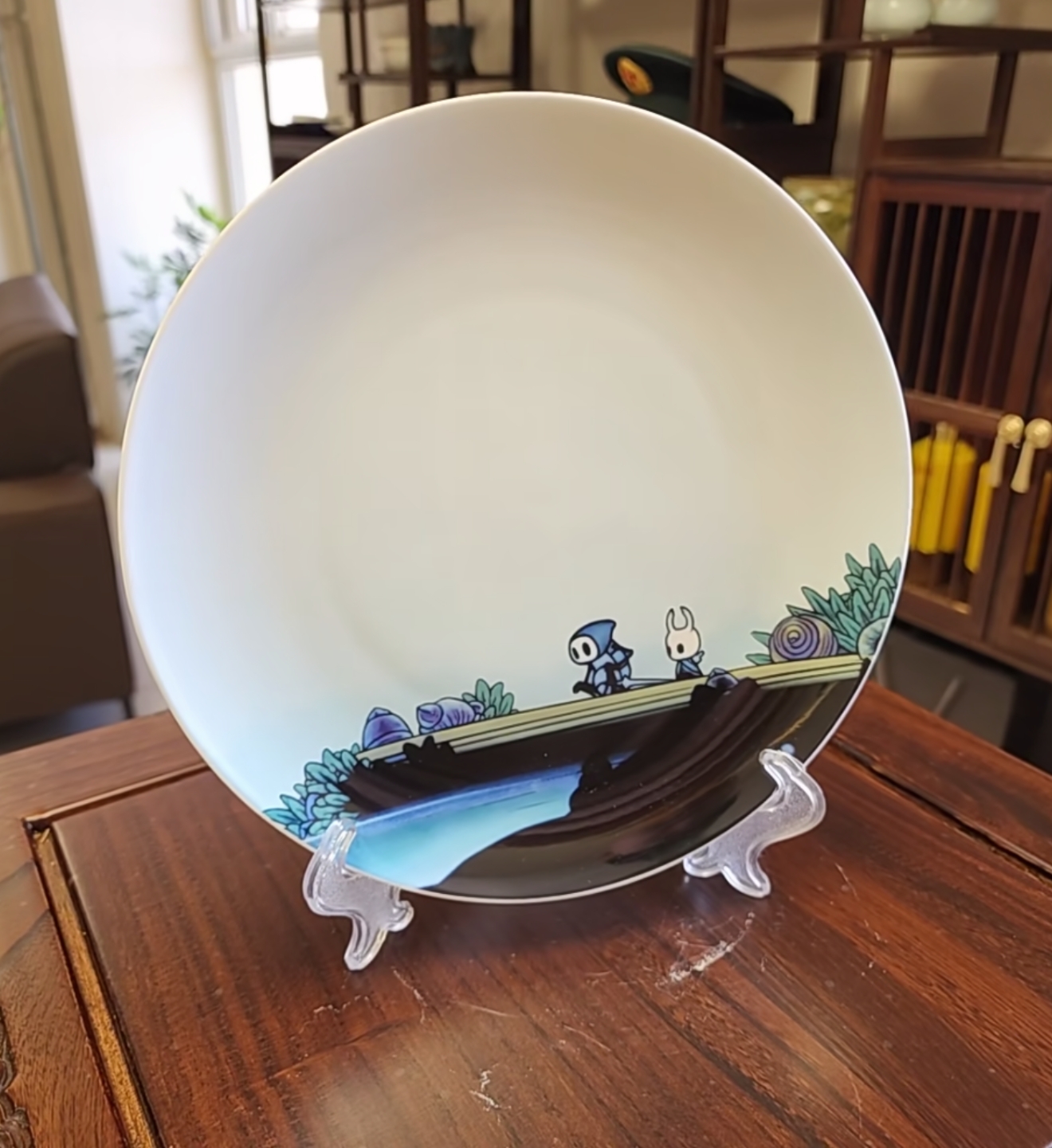  Hand‑Painted Hollow Knight Underglaze Bone Plate