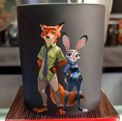Judy the Bunny and Nick the FoxMagic Thermal Color-Changing Mug