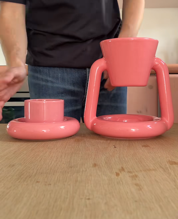 Pink Ceramic Coffee Maker
