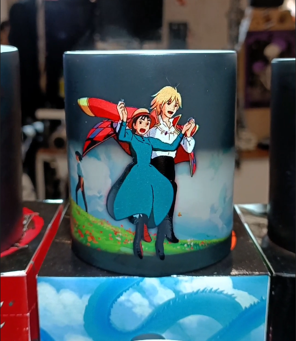 Love each other in the castle heat sensitive color changing mug