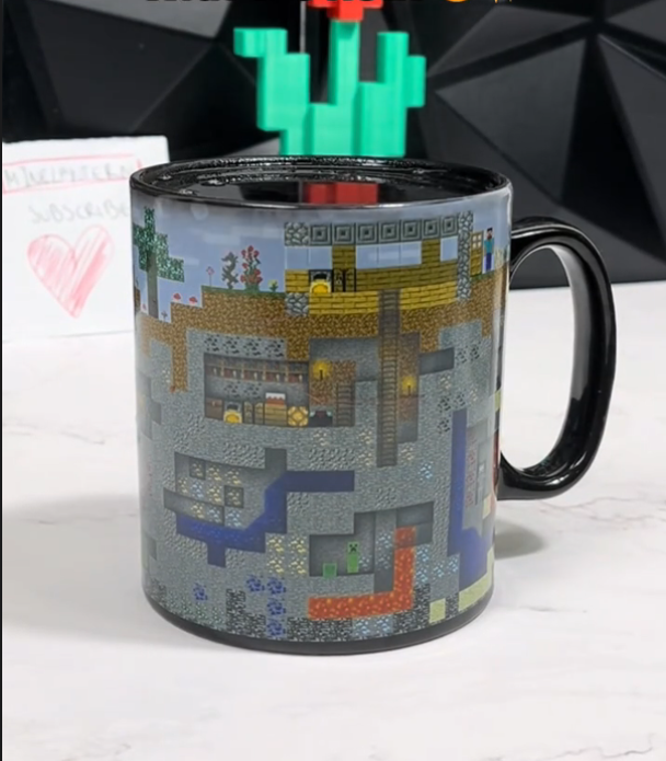 Minecraft Heat-sensitive color-changing mug