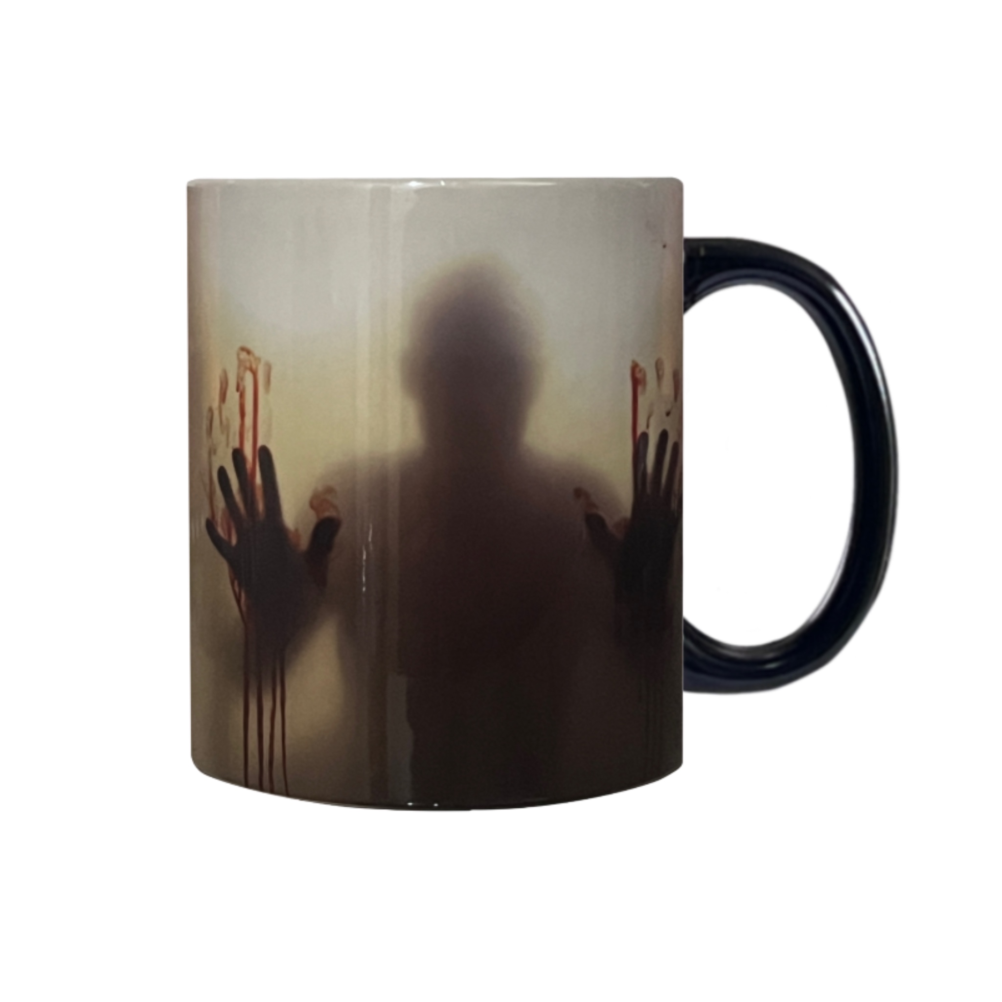Halloween scary blood handprint meets heat color-changing mug