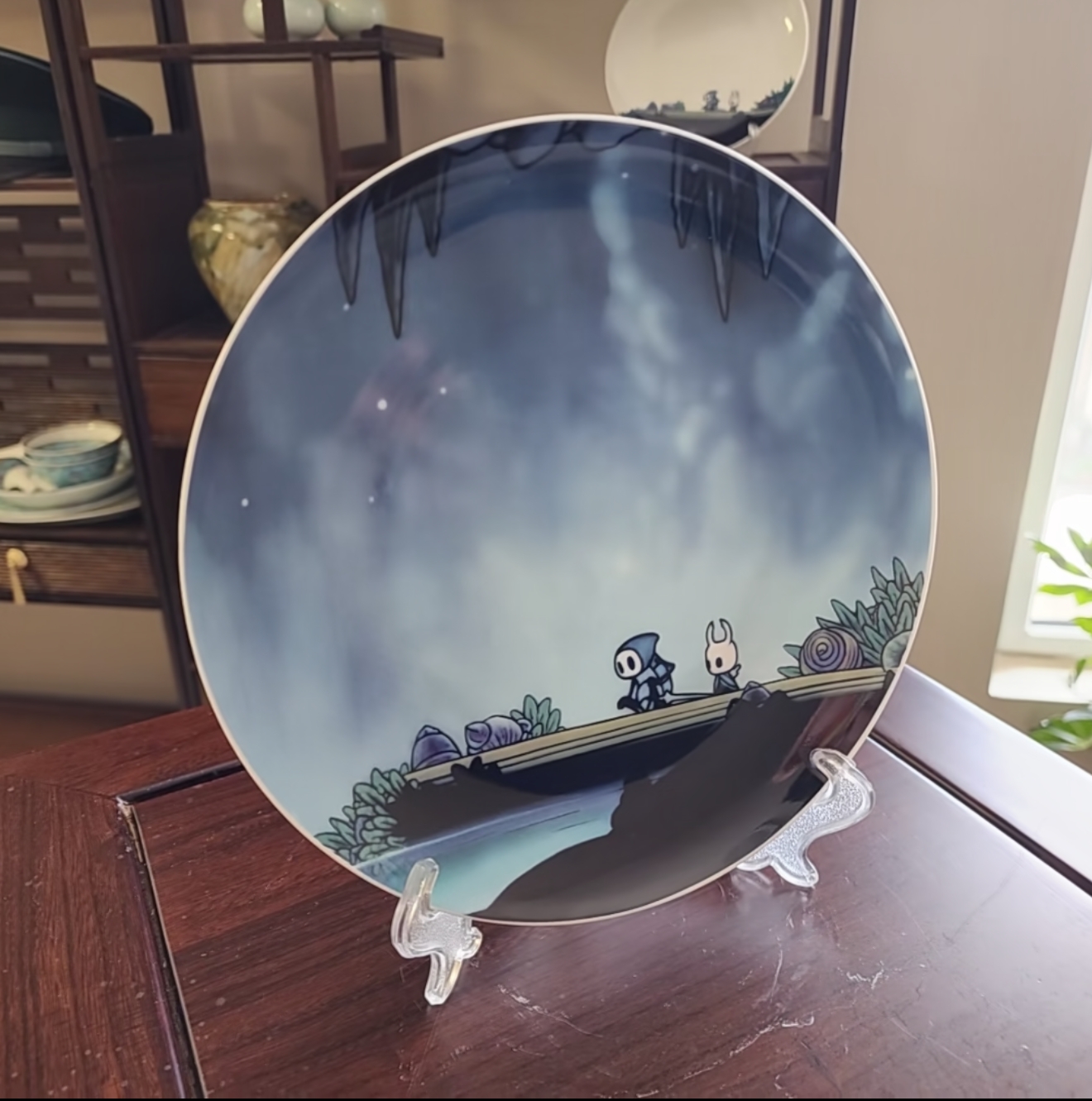  Hand‑Painted Hollow Knight Underglaze Bone Plate