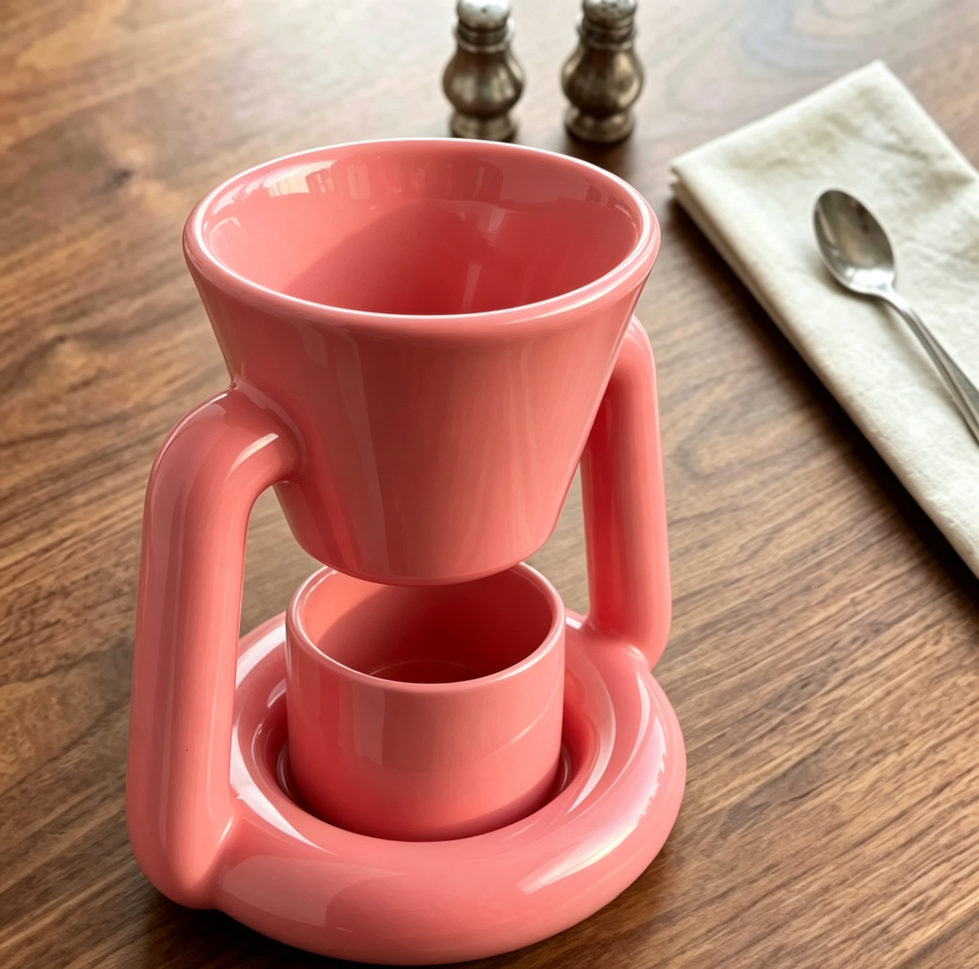 Pink Ceramic Coffee Maker