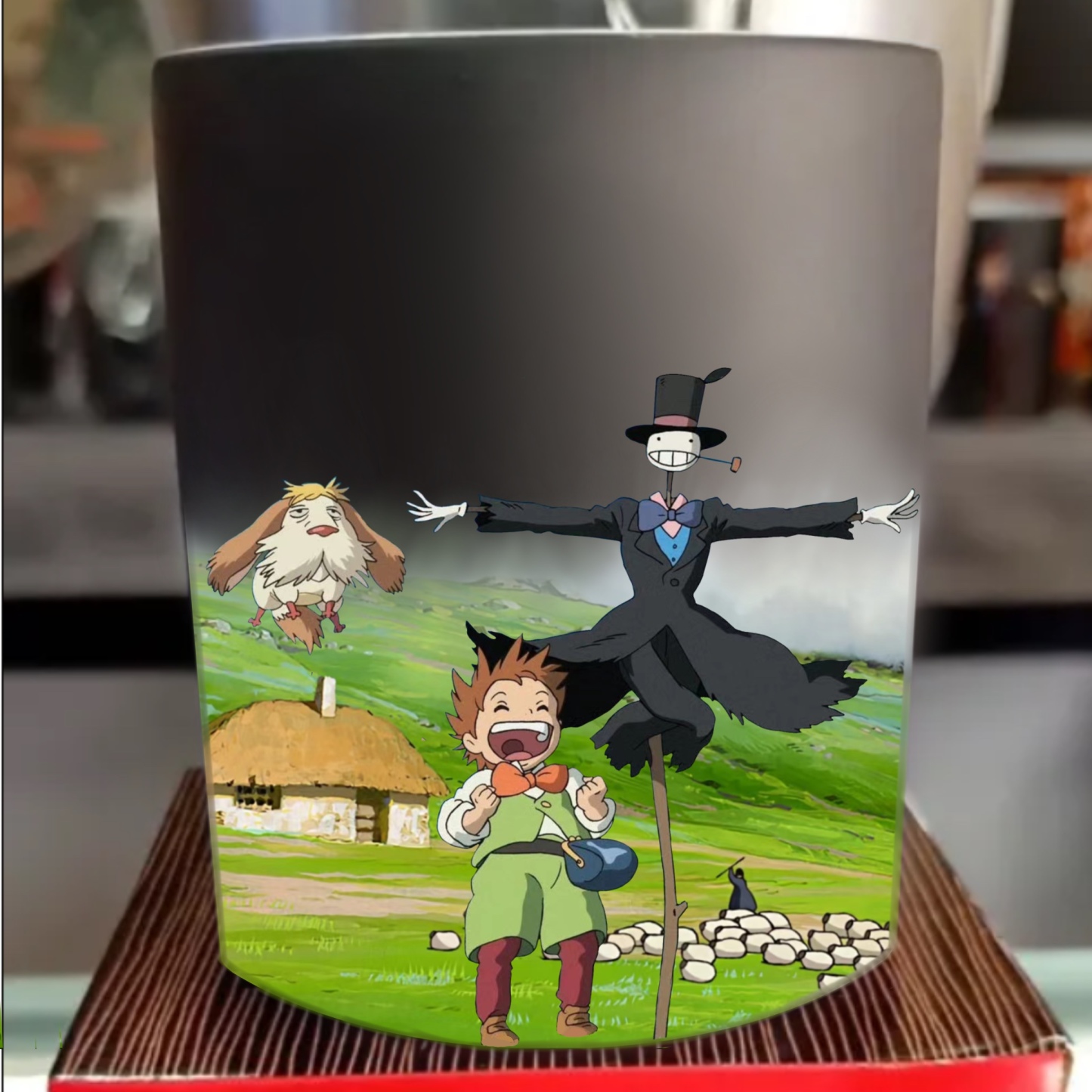 Love each other in the castle heat sensitive color changing mug