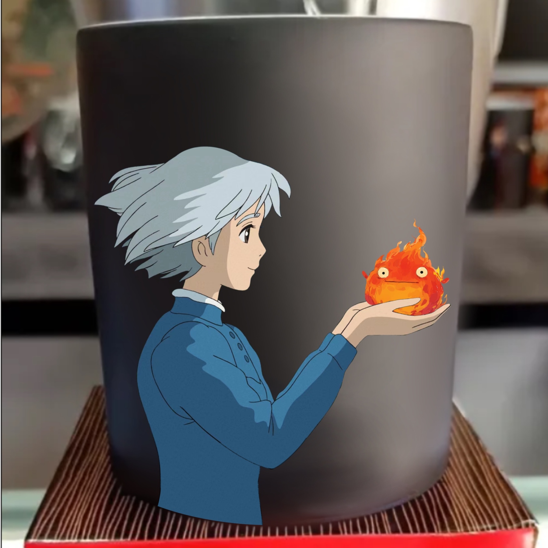 Love each other in the castle heat sensitive color changing mug