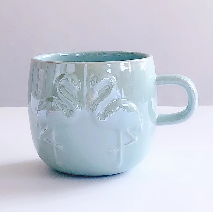 Flamingo 3D Carved Coffee Mug
