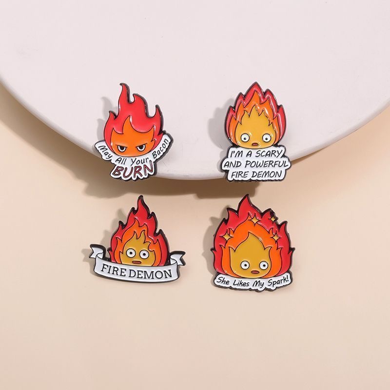 Calcifer Flame Brooch