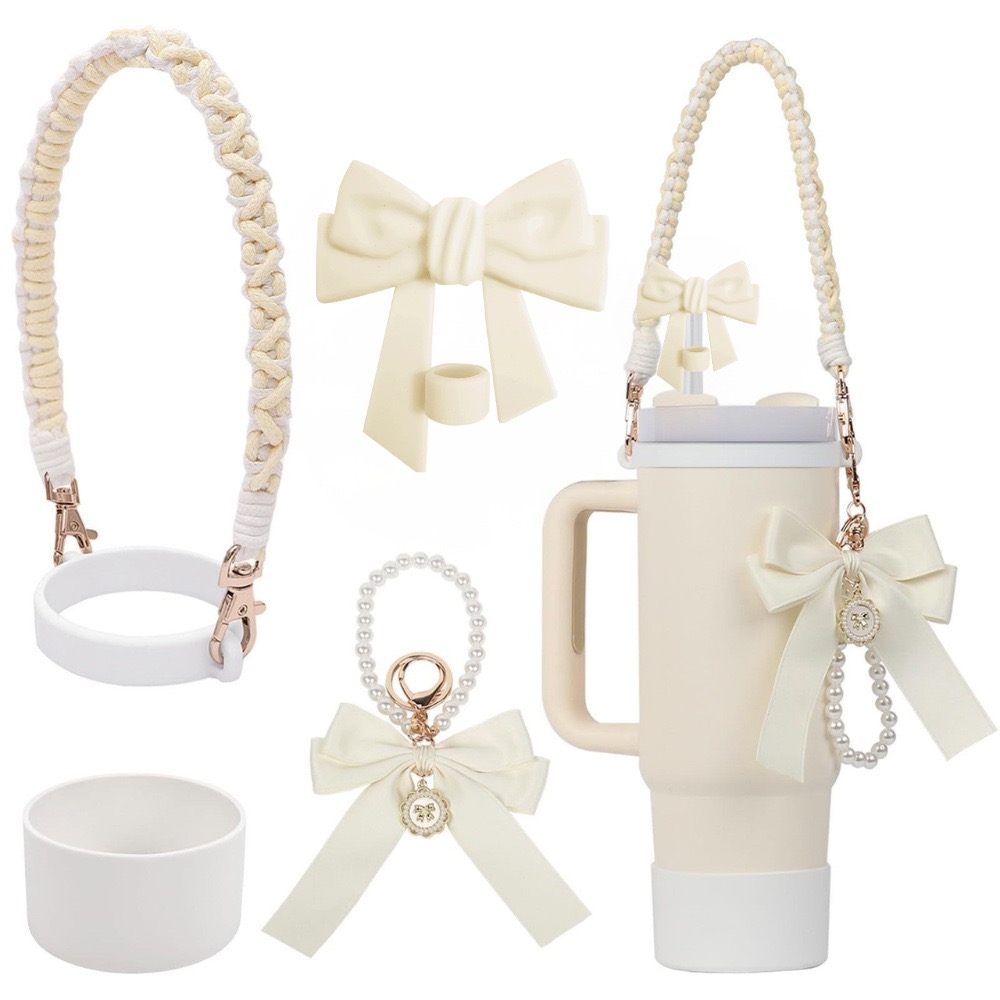 Tunbler accessories bow tie hanging chain