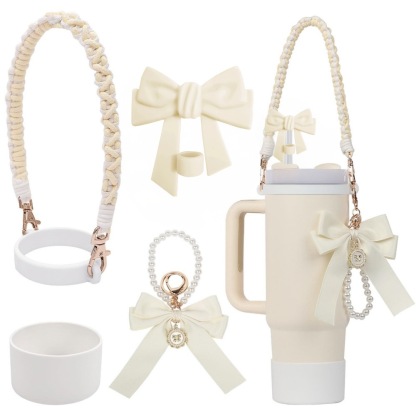 Tunbler accessories bow tie hanging chain