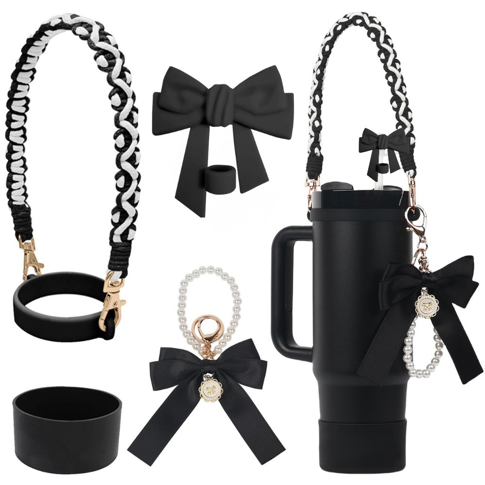 Tunbler accessories bow tie hanging chain