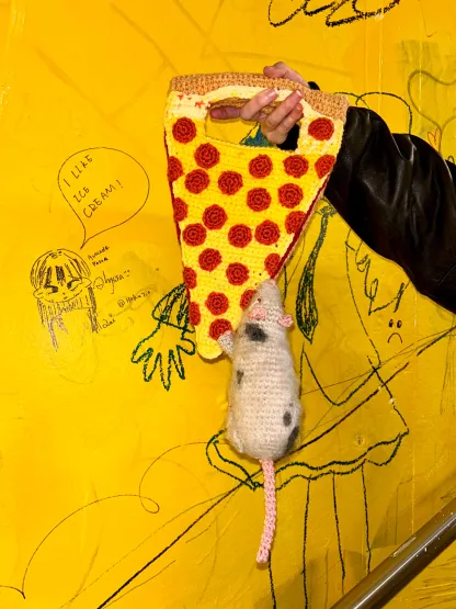 Handmade Pizza Rat Hand Bag❤️Free shipping