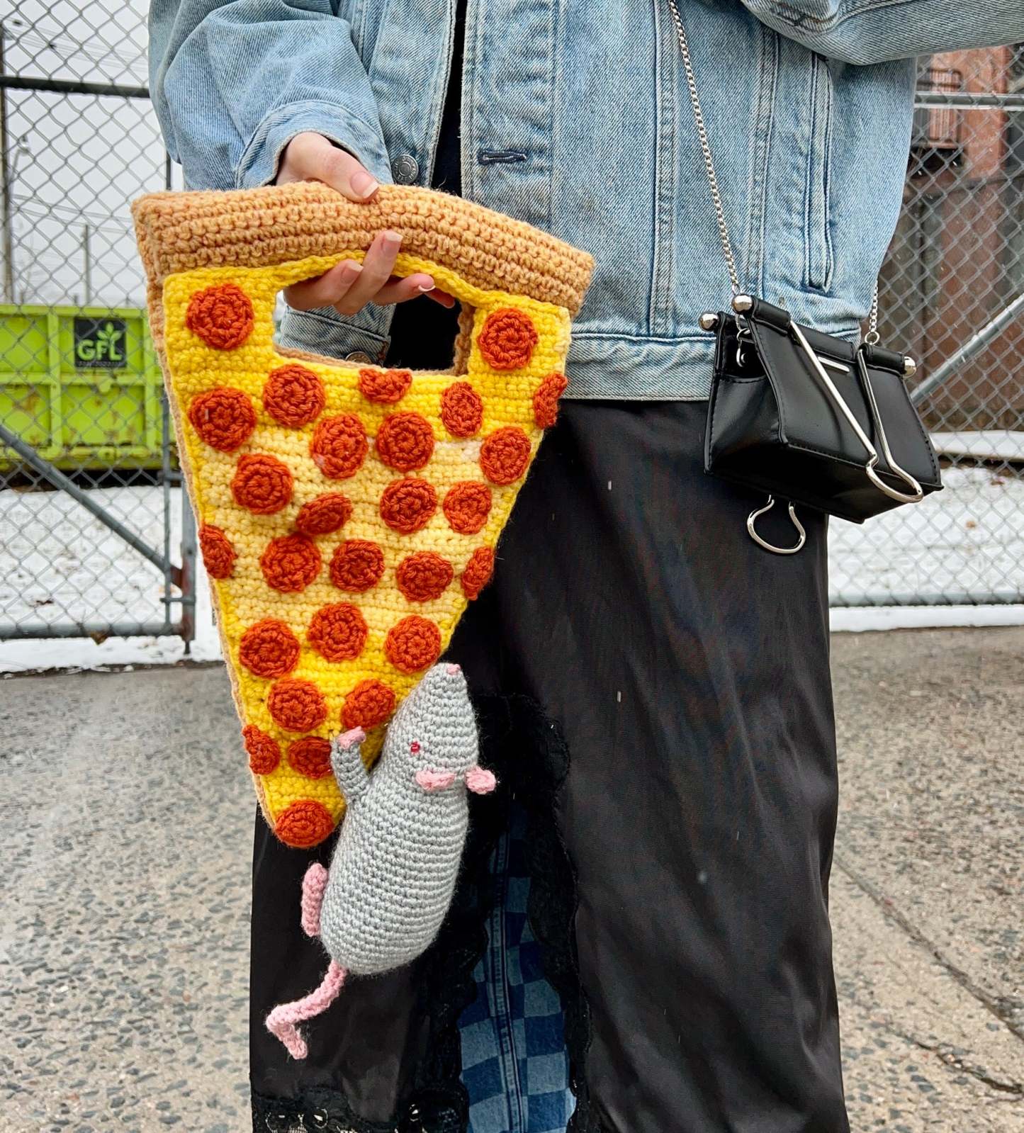 Handmade Pizza Rat Hand Bag❤️Free shipping