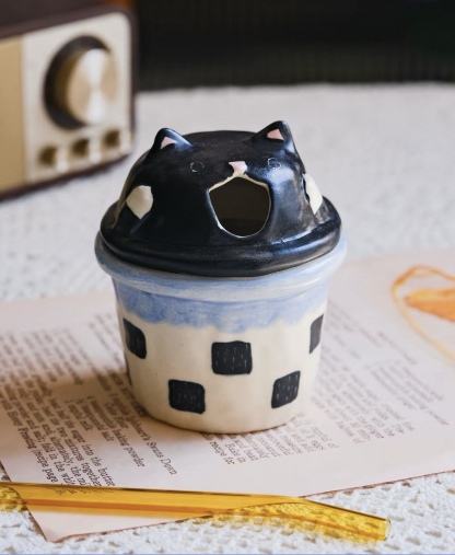 Hand-Kneaded Cute Cat Coffee Mug