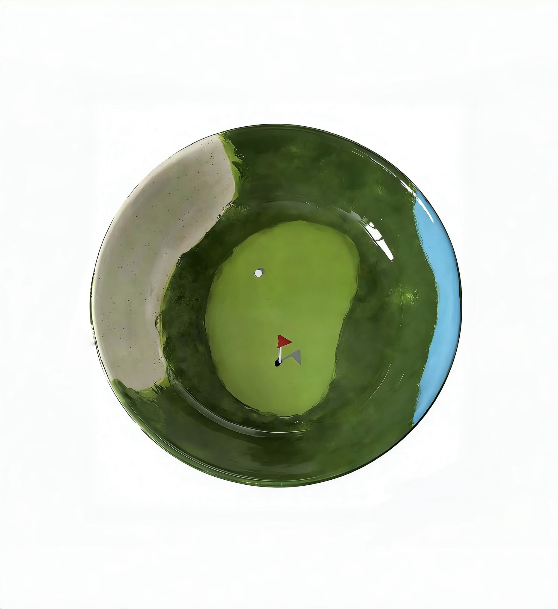 Hand-Painted Golf Bowl