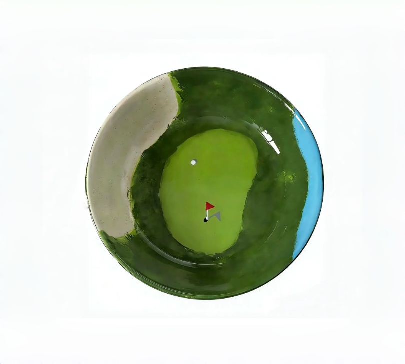Hand-Painted Golf Bowl