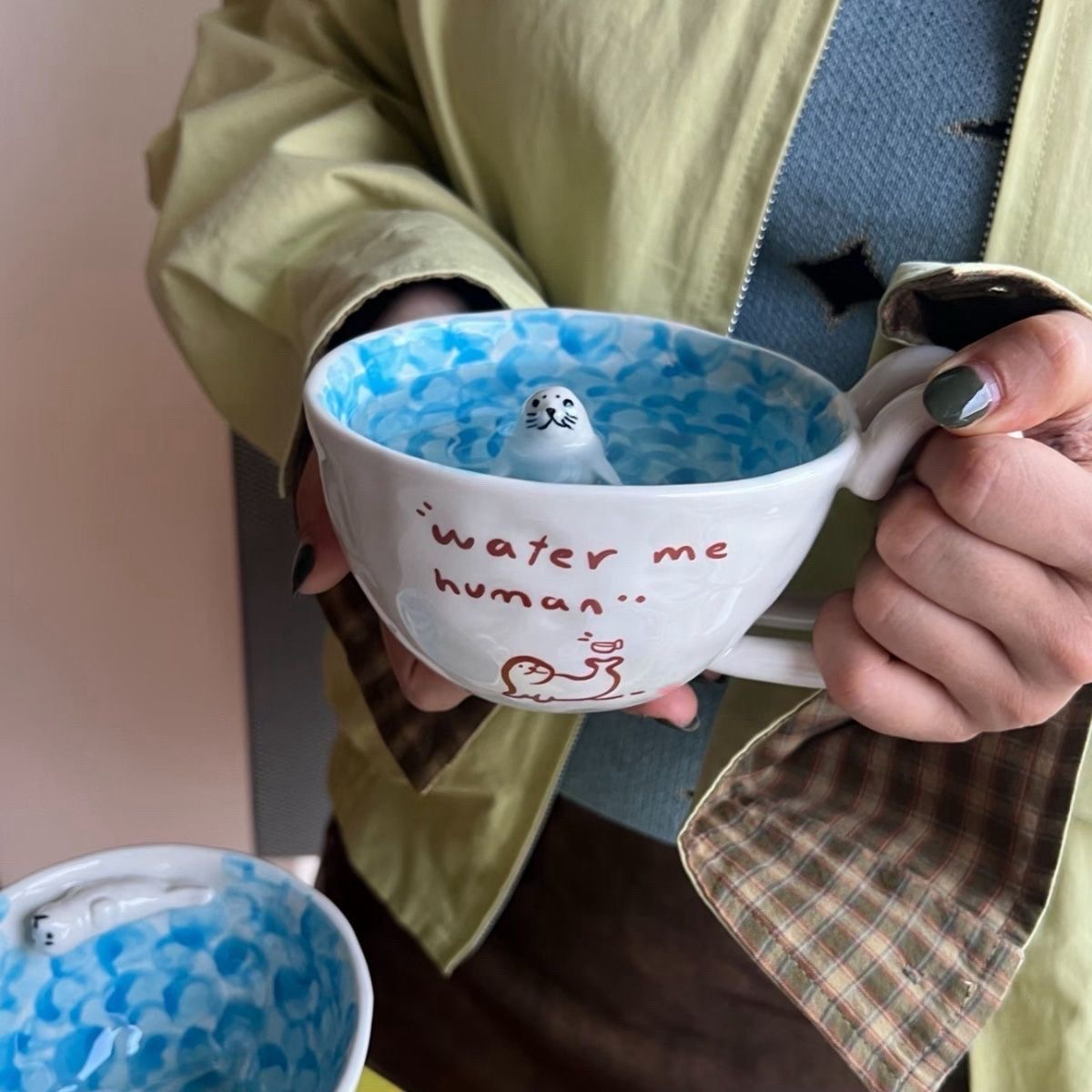 Swimming Seal Ceramic Mug